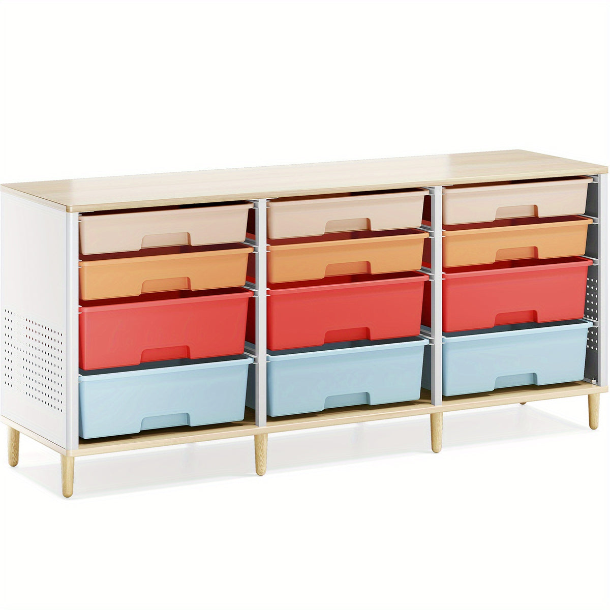 Storage Cabinet shown in the Rainbow option