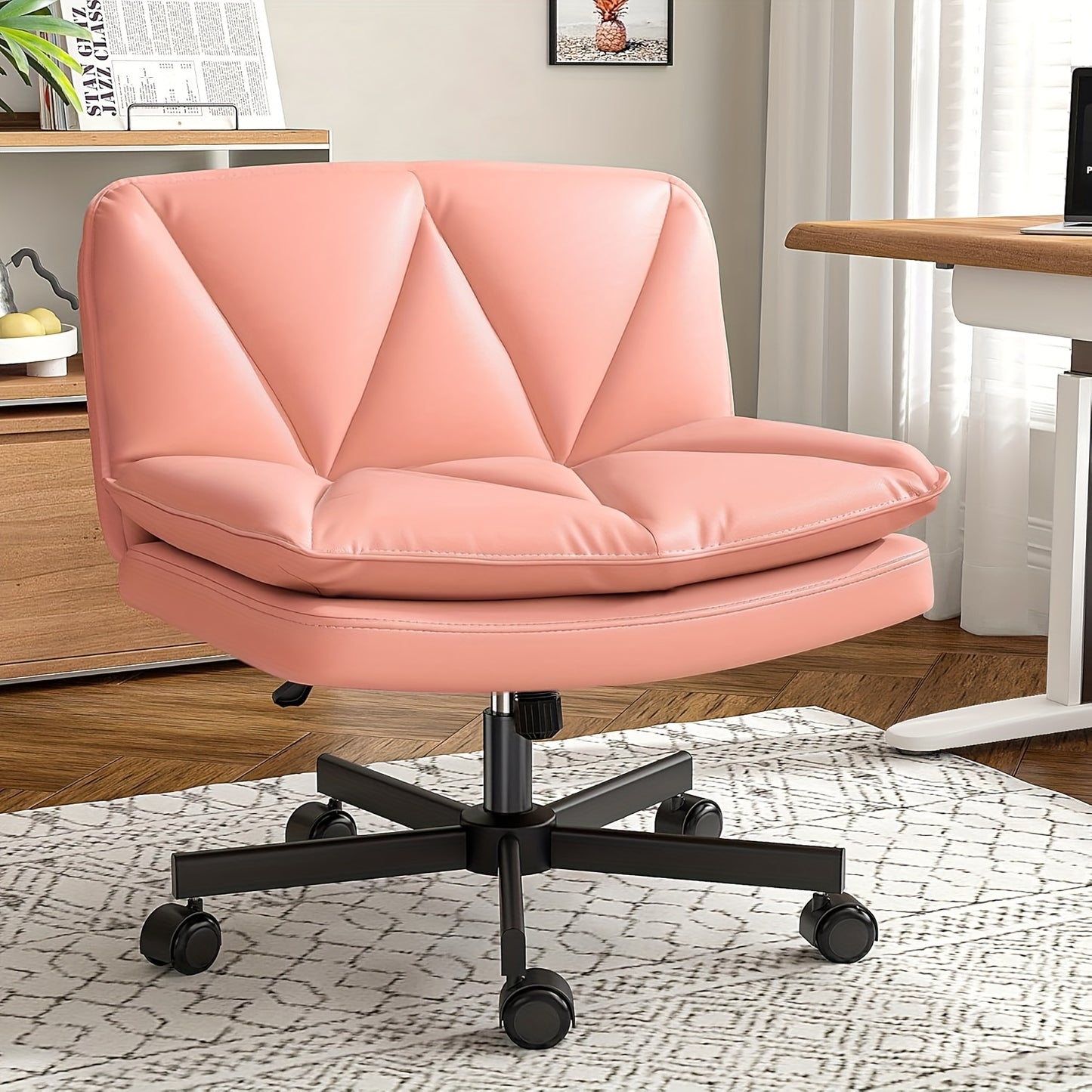 Office Chair shown in the pink color option