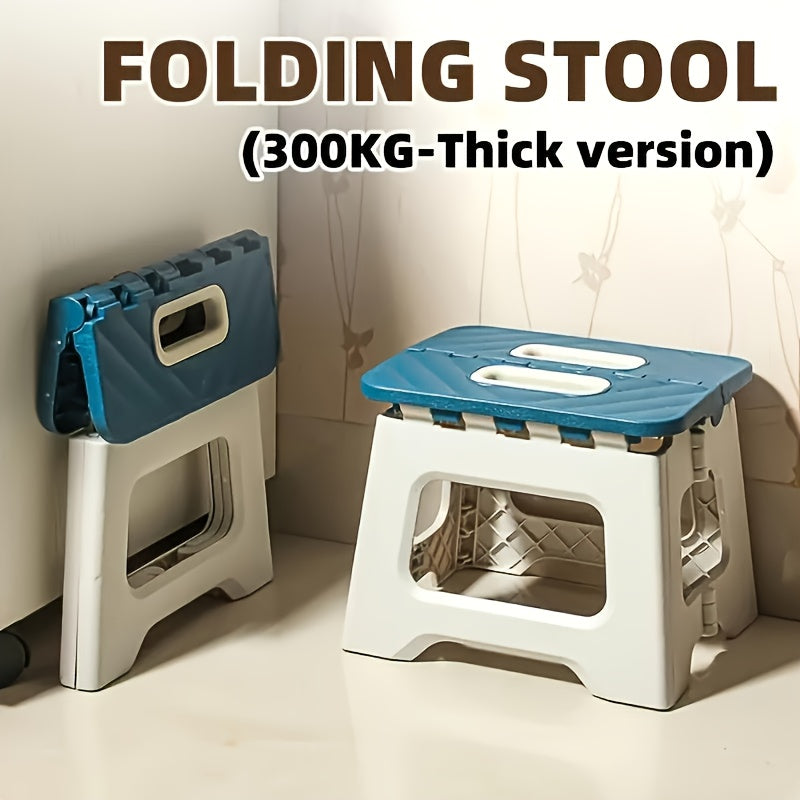9 Inch Folding Step Stool 300 LB Capacity Non Slip Foot Stool With Handle Plastic Foldable Step Stools For Sala Dormitorio Y Actividades Al Aire LibreStepping Stool For Bathroom Black Small Step Stool