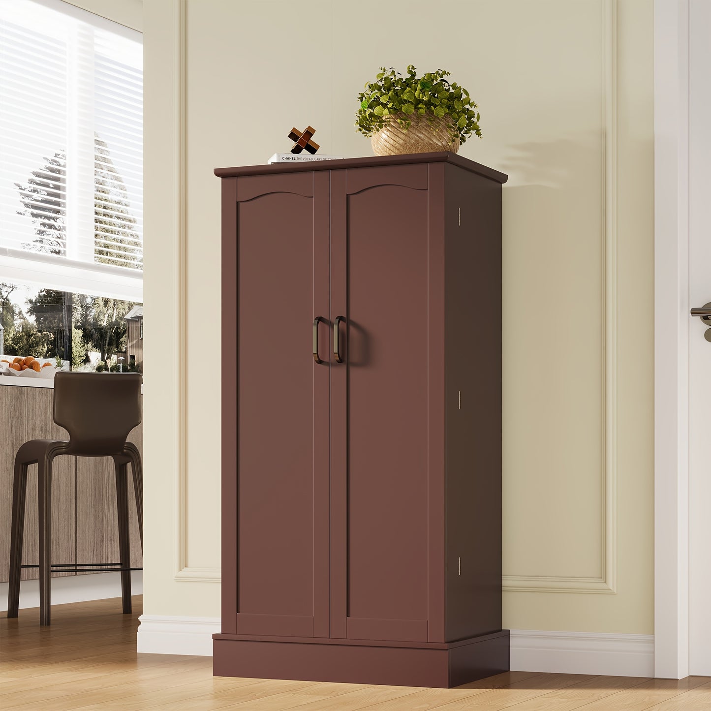 47" Freestanding Storage Cabinet with Adjustable Shelves, Multi-Sport Ball Storage with Large Drawer, Versatile Modern Cabinet for Dining Room, Bathroom, Living Room, Laundry, Sports Equipment Organizer, Basketball, Golf Balls Storage Box