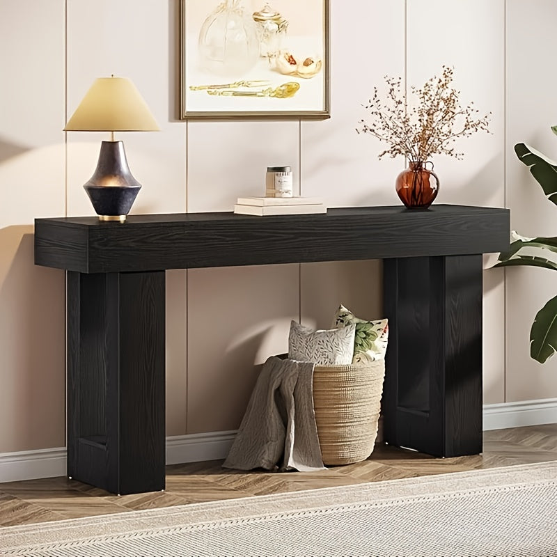 63-inch Long Console Table, Wooden Farmhouse Sofa Table Behind Couch, Entryway for Hallway, Living Room
