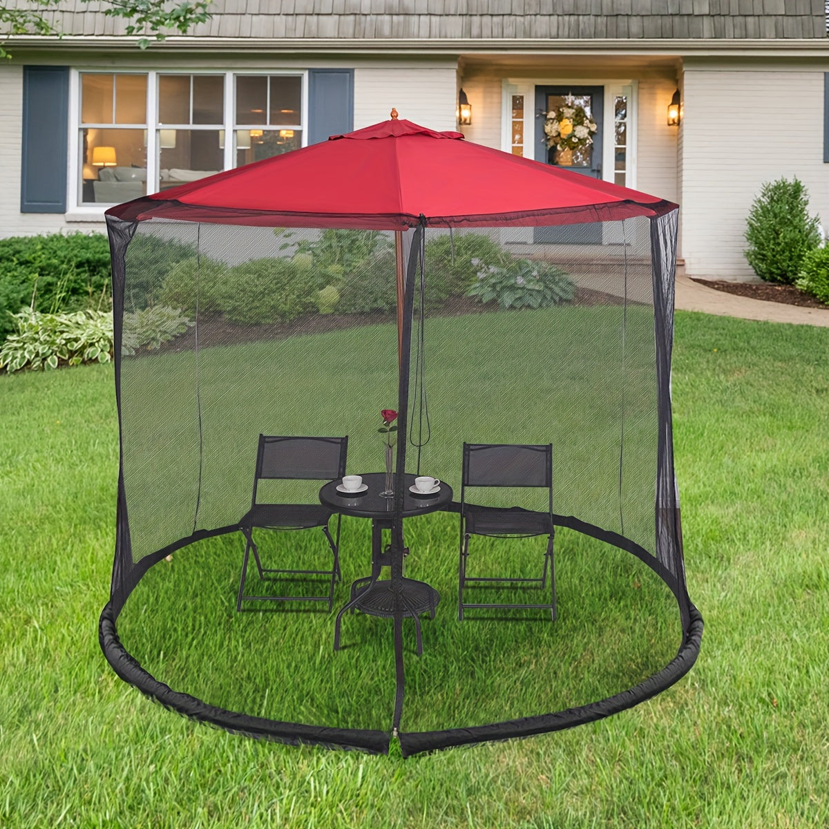9/10ft Umbrella Table Screen Cover Mosquito Bug Insect Net Outdoor Patio Netting