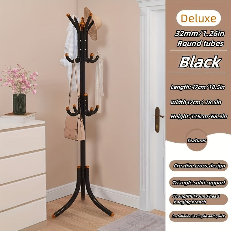 Coat Rack shown in the Black option