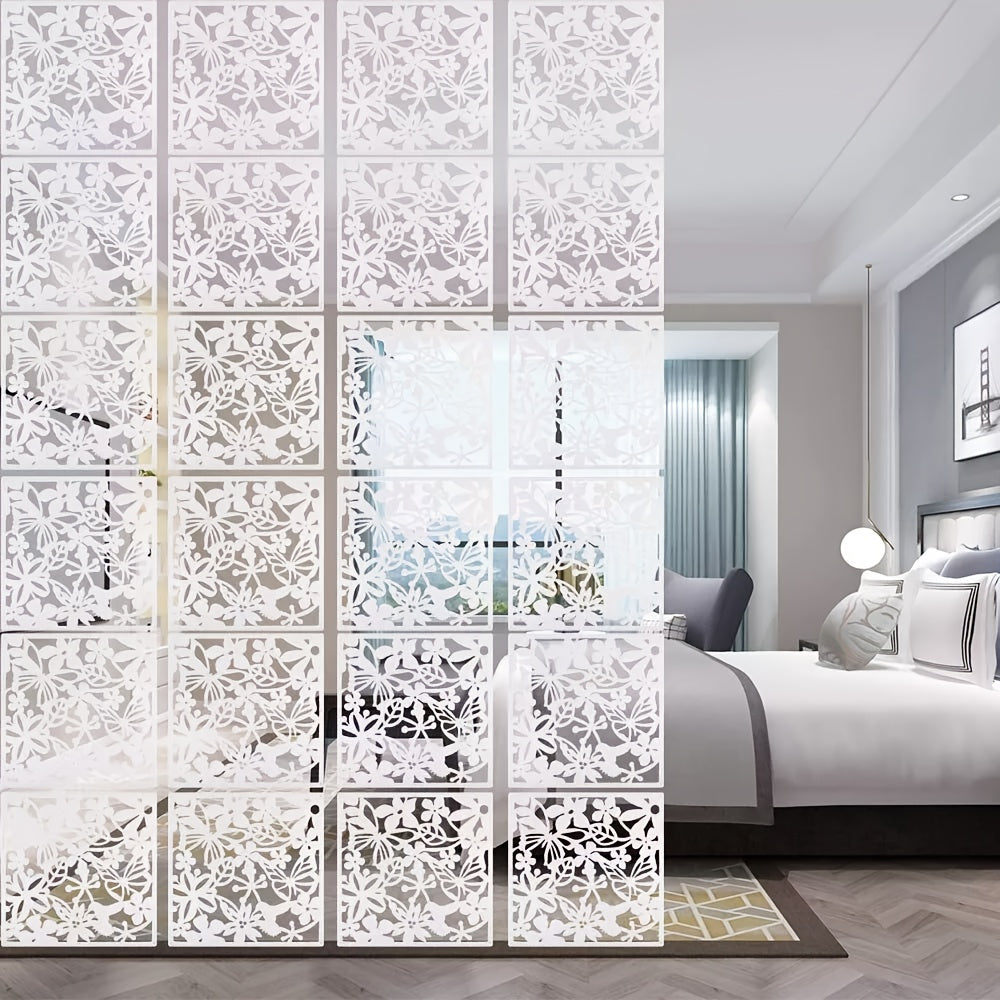 Room Divider shown in the White, 24 Panels option