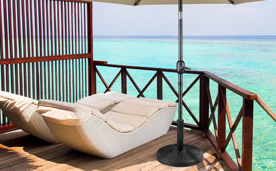 Round Heavy-Duty Umbrella Base Stand for Outdoor Shade and Protection in Patio detail image - detail view 11