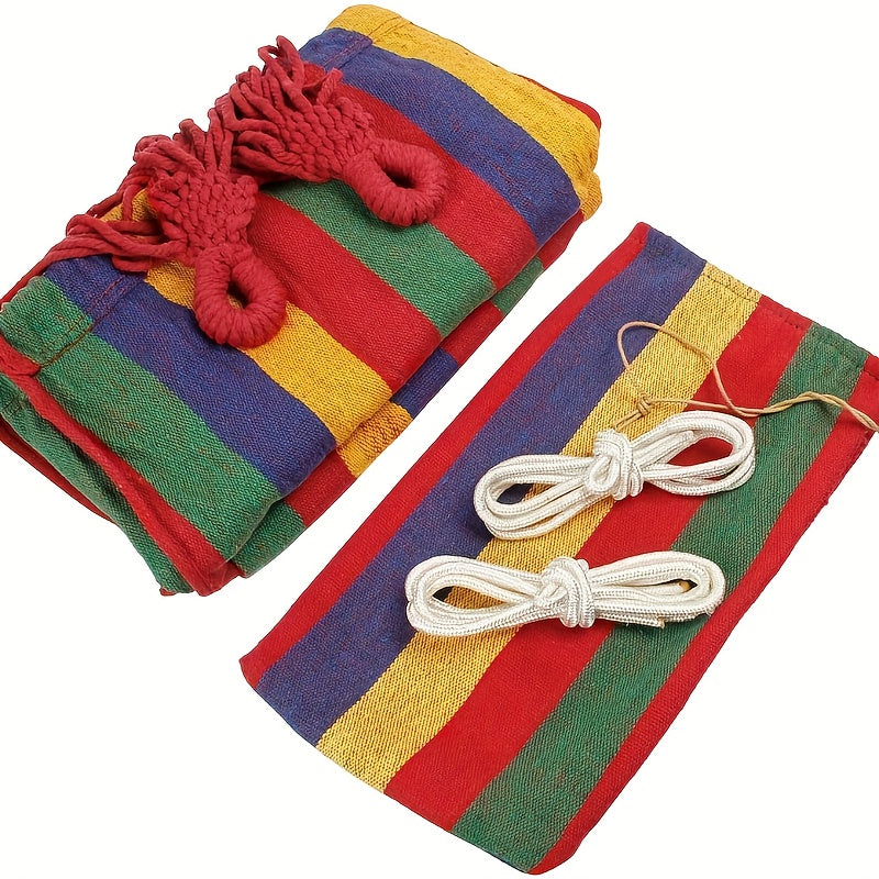 1 Portable Hammock - Anti-rollover Patent + Widened Load-bearing Fabric Surface, Turning Garden Camping Into A Comfortable Sleeping Bed In Seconds! Comes with A Handbag & High-strength Ropes, Say Goodbye to Complex Assembly, Suitable for All