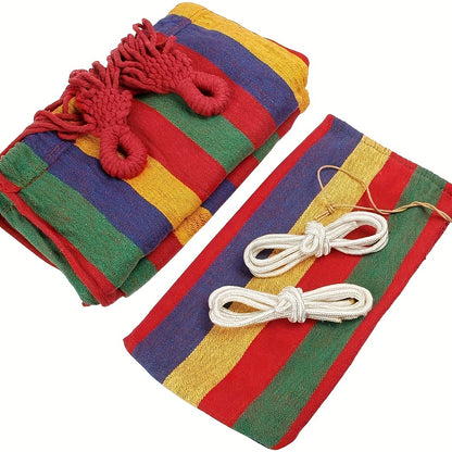 1 Portable Hammock - Anti-rollover Patent + Widened Load-bearing Fabric Surface, Turning Garden Camping Into A Comfortable Sleeping Bed In Seconds! Comes with A Handbag & High-strength Ropes, Say Goodbye to Complex Assembly, Suitable for All