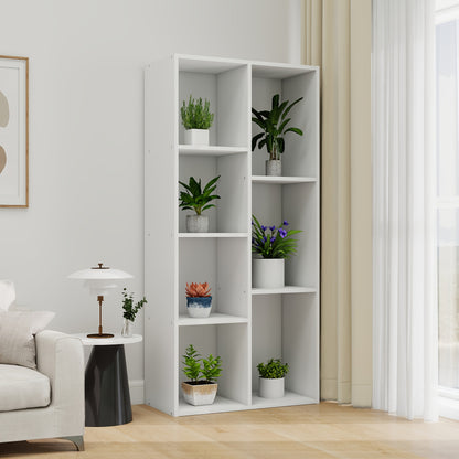 7-Cube Bookcase, Bookshelf, Storage Organizer, Multi-Purpose Shelving Unit for Books, Clothes,, Home Office, Living Room, Bedroom, Modern Design, Easy Assembly
