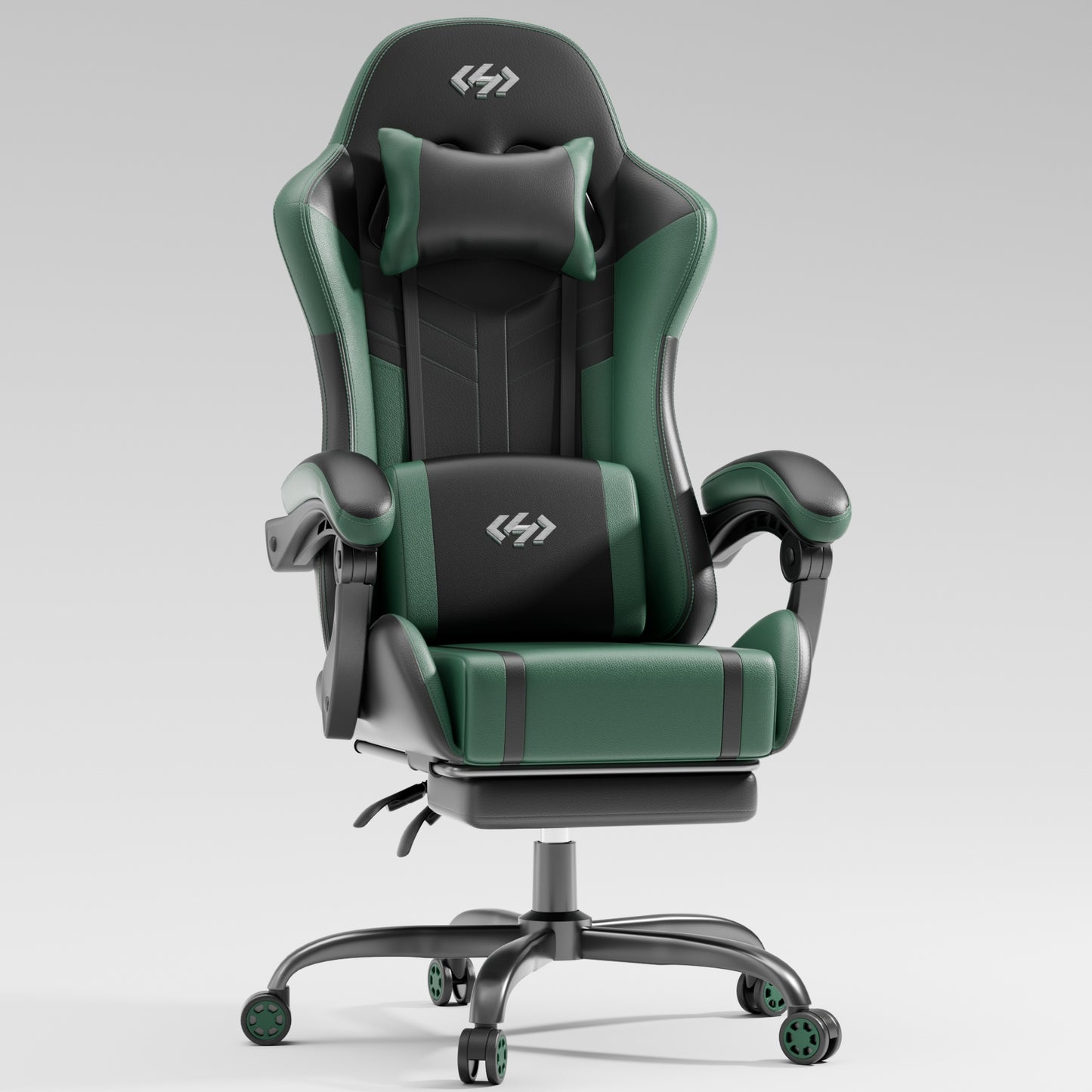 Chair Designed for Gaming Featuring Pocket Spring Cushioning, Suitable for Video Games, Ergonomic with Massage Lumbar Support for Adults, And a Swivel Faux Leather Office Chair