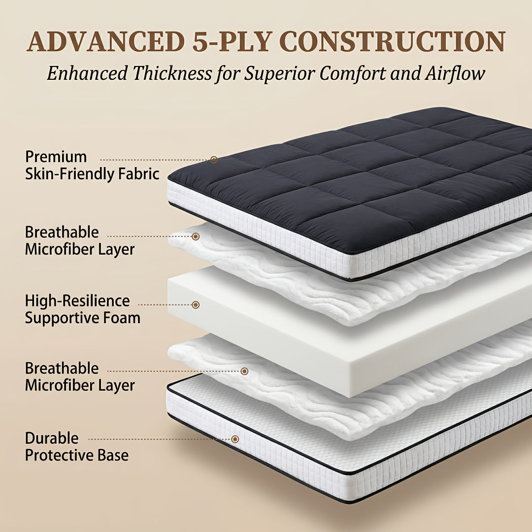 [Foldable & Portable] LILYPELLE Memory Foam Twin Mattress, Foldable & Portable Floor Mattress, Washable Sleeping Mat for Home, Camping, Travel & Guest Bed
