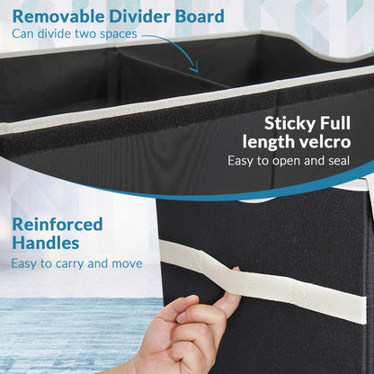 Extra Large Box, Collapsible Sturdy Kids Chest for Boys, Girls, Kids, Storage Organizer Storage Bins with Lids, Box Basket for Living Room, Bedroom, Nursery