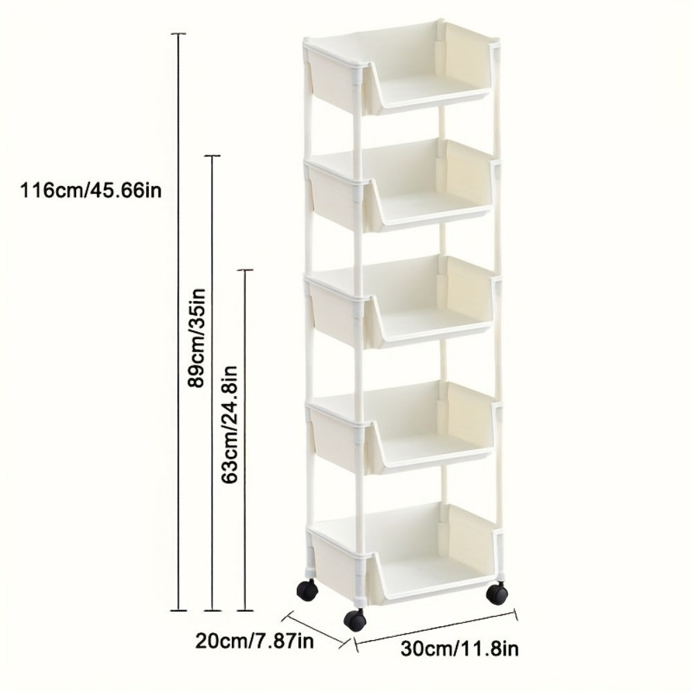 Shoe Rack 3 4 5 Layer with Wheels Hooks Storage Rack Organizer for Entryway Bedroom Closet Kitchen Living Room Office with Shoe Bags Option
