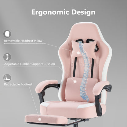 Ergonomic Gaming Chair | High Back, Flip-up Armrest, Wheeled, Height Adjustable 360°-Swivel, Sponge Filled, Solid Back Style, Synthetic Faux Leather, Lumbar Support, Manual Recliner, Wipe Clean - ANTONIA