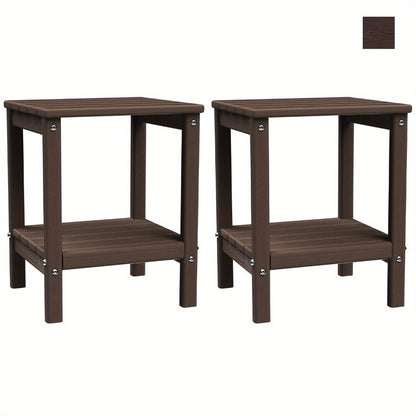 HDPE Adirondack Side Table Outdoor – Weather Resistant Rectangular End Table 15"x14"x18" for Adirondack Chair, Patio, Pool, Garden & Camping – 9 Colors, 1/2/4 Pack