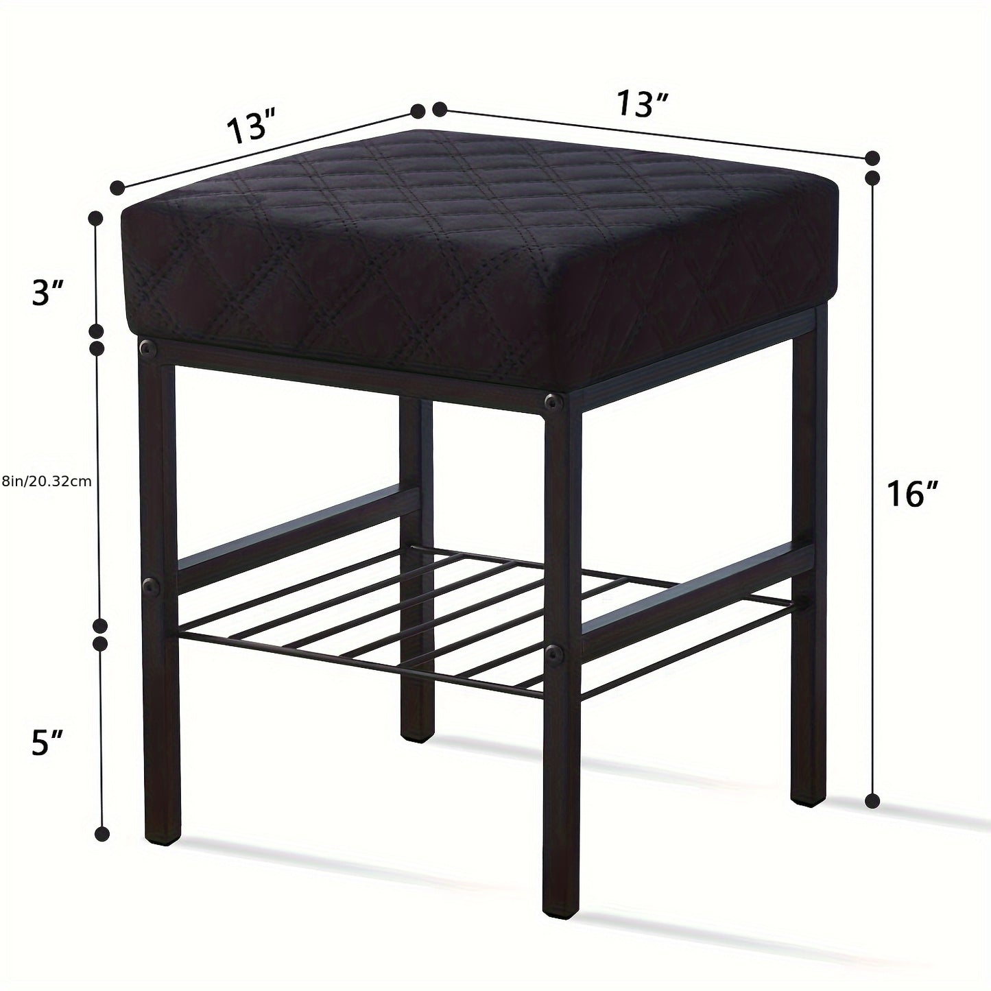 Multifunctional Vanity Stools Velvet Footstool Ottoman Shoe Changing Stool Makeup Stool Footrest Vanity Stool Small Footstool Pouf Ottoman Ottoman Stool for Makeup Room