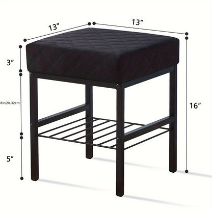 Multifunctional Vanity Stools Velvet Footstool Ottoman Shoe Changing Stool Makeup Stool Footrest Vanity Stool Small Footstool Pouf Ottoman Ottoman Stool for Makeup Room