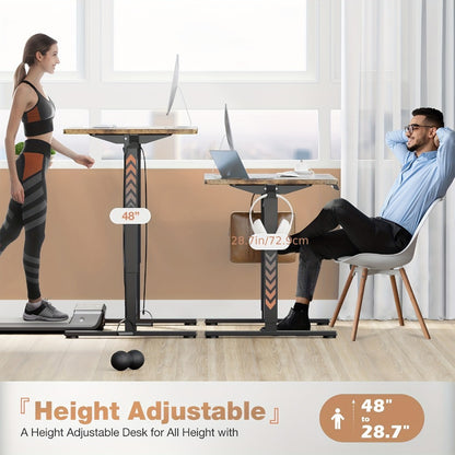 Electric Standing Desk Adjustable Height – Motorized Sit Stand Desk with Memory Presets, Home Office Ergonomic Workstation, 40/48/55 Inch, Black, Oak, Brown, White