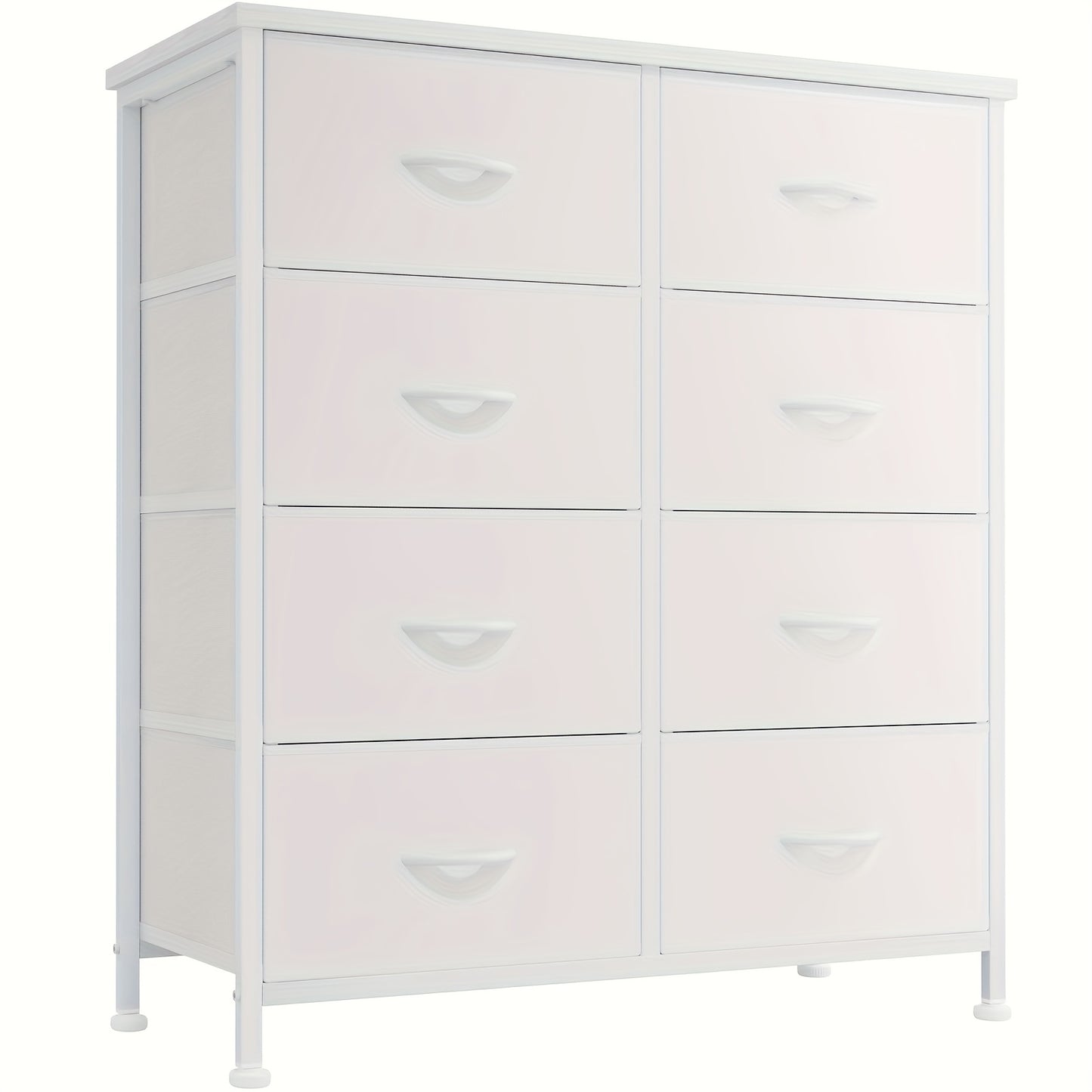 8 Drawer Storage And Organization, Home Dresser And Chest Of Drawers with 8 Fabric Storage Drawers Tower Unit, Bedroom Dresser with Wood Top, Thickened Frame for Bedroom, Living Rooms, Hallways