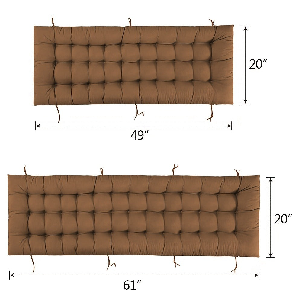 2-Pack Memory Foam Chaise Lounge Cushion Replacement Thickened Padded Recliner Chair Sofa Pad with Ties 49 or 61 Inch 6 Colors
