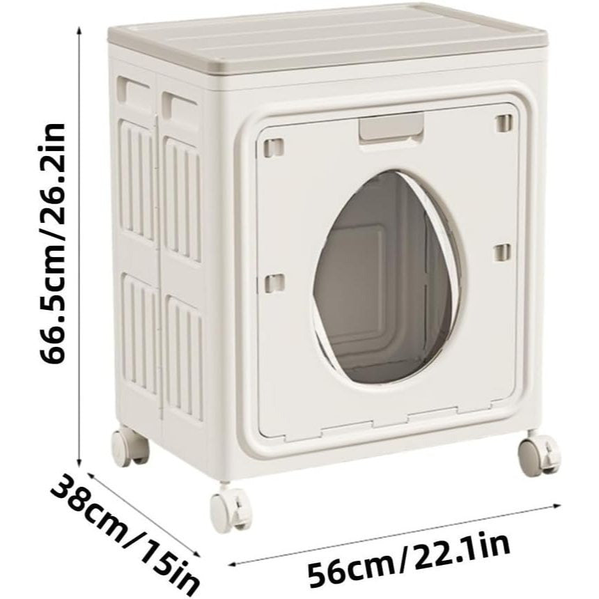37-gallon oversized flip-top storage box, large-capacity storage cabinet - folding storage cabinet with universal wheels, clothing, quilt organization box, thickened folding storage box, large-capacity wardrobe with wheels, foldable storage cabinet with w