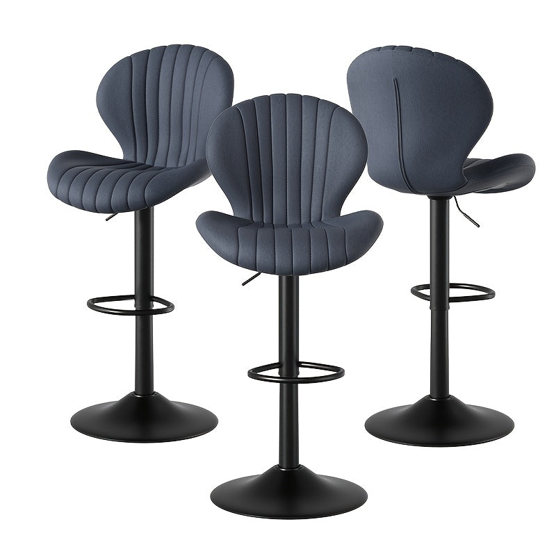 Bar Stools Set Of 1/2/3/4, Modern Swivel Bar Chairs, Barstools Counter Height with High Backrest, Artificial Leather, Easy 3-5 Minute Assembly for Bar, Kitchen, Dining Room.