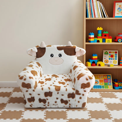 Kids Sofa/Teens - Ultra-Soft Teddy Bear Fleece And Machine-Washable Cover | 20"X15"X18" Ergonomic Support Chair, 5.6Lbs Lightweight | Breathable Skin-Friendly Lounger for Game Room/Playroom (Cozy Beige)