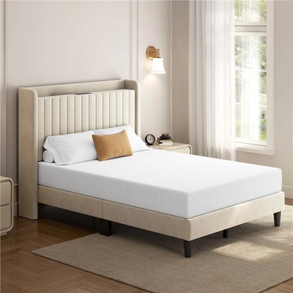 Costoffs 8/10/12in Gel Memory Foam Mattress, Medium Firm Bed with Green Tea Scent & 3-Layer Support for Dorm, Guest Room, Bunk Bed, Furniture for Home, Christmas Gift