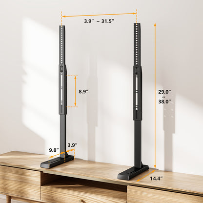 Universal TV Stand with Cable Management, Height Adjustable Legs for 37-92 Inch Flat/Curved Tvs, T