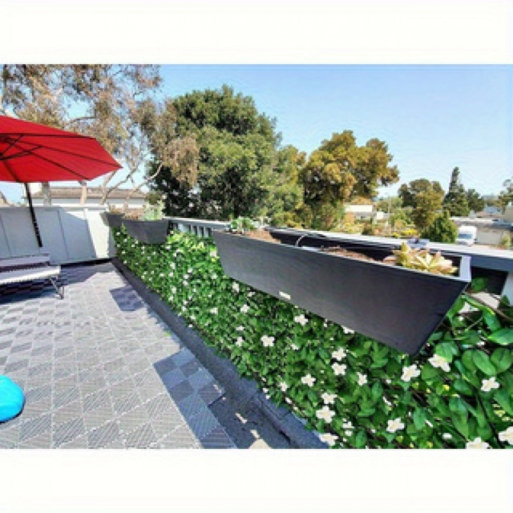 Expandable Artificial Vine Privacy Fence Set of 2 Connectable Green Wall Panel UV Resistant for Outdoor Garden Patio Balcony Home Decor – Purple Orchid & White Orchid, Free US Shipping