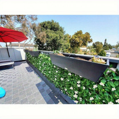 Expandable Artificial Vine Privacy Fence Set of 2 Connectable Green Wall Panel UV Resistant for Outdoor Garden Patio Balcony Home Decor – Purple Orchid & White Orchid, Free US Shipping