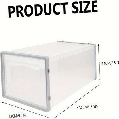 Stackable Shoe Organizer Boxes Clear Plastic with Lid 12/24 Pack, Interlocking Collapsible Shoe Containers for Closet Sneaker Storage, Drop Front Shoe Box in Black White Gray