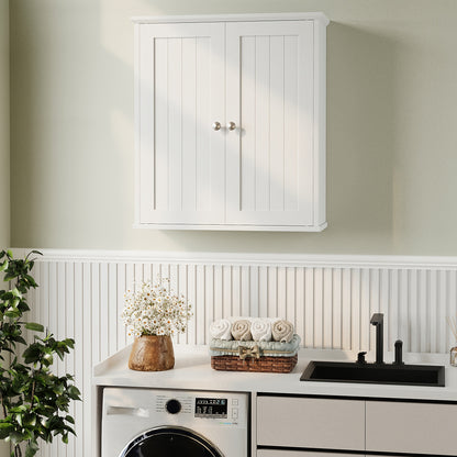JY QAQA Bathroom Kitchen Wall Cabinet, Garage Or Laundry Room Wall Storage Cabinet, White Stipple, Linen Tower Bath Cabinet, Cabinet with Shelf