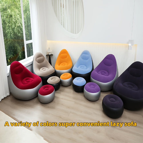 A Set of Thick Lazy Inflatable Sofas, Foldable Lounge Chairs, Outdoor Sofas with Foot Pedals And Air Pumps, Suitable for Both Home And Outdoor Use, As a Christmas And Halloween Gift for Loved Ones And Parents