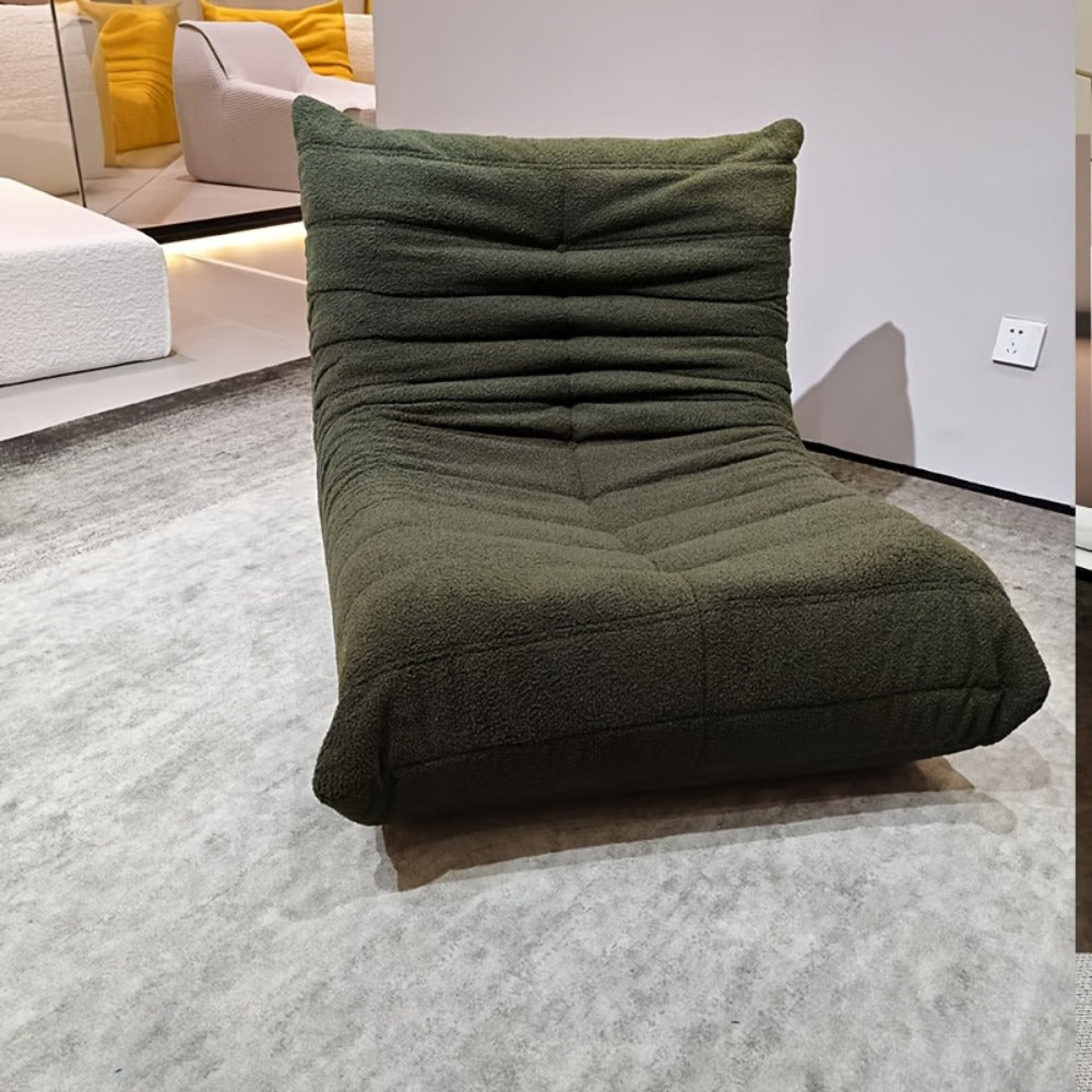 Floor Sofa Chair with Ergonomic Back Support, Modular Lazy Sofa for Living Room Bedroom Office, Button Tufted Low Profile Couch in Single 2-Seater 3-Seater, 20 Colors No Assembly Required
