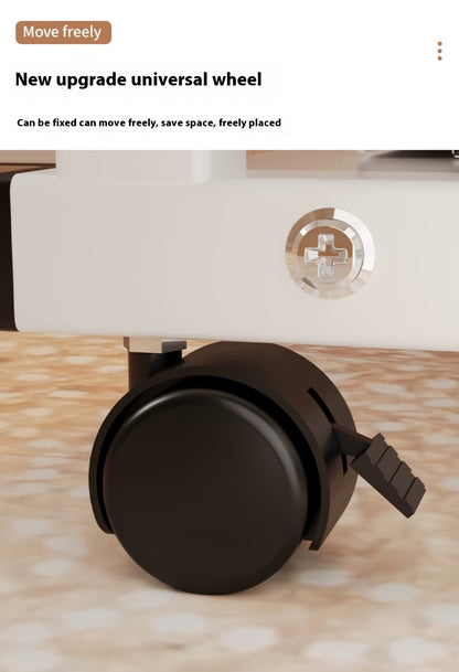1 Movable Multifunctional Computer Desk, Home Bedroom Bedside Table Computer Desk, Bedroom, Living Room Dormitory, Lazy And Simple Student Writing Desk, Movable And Adjustable Height Laptop Desk, 360 Degree Rotating Wheels, Perfect Birthday Gift.