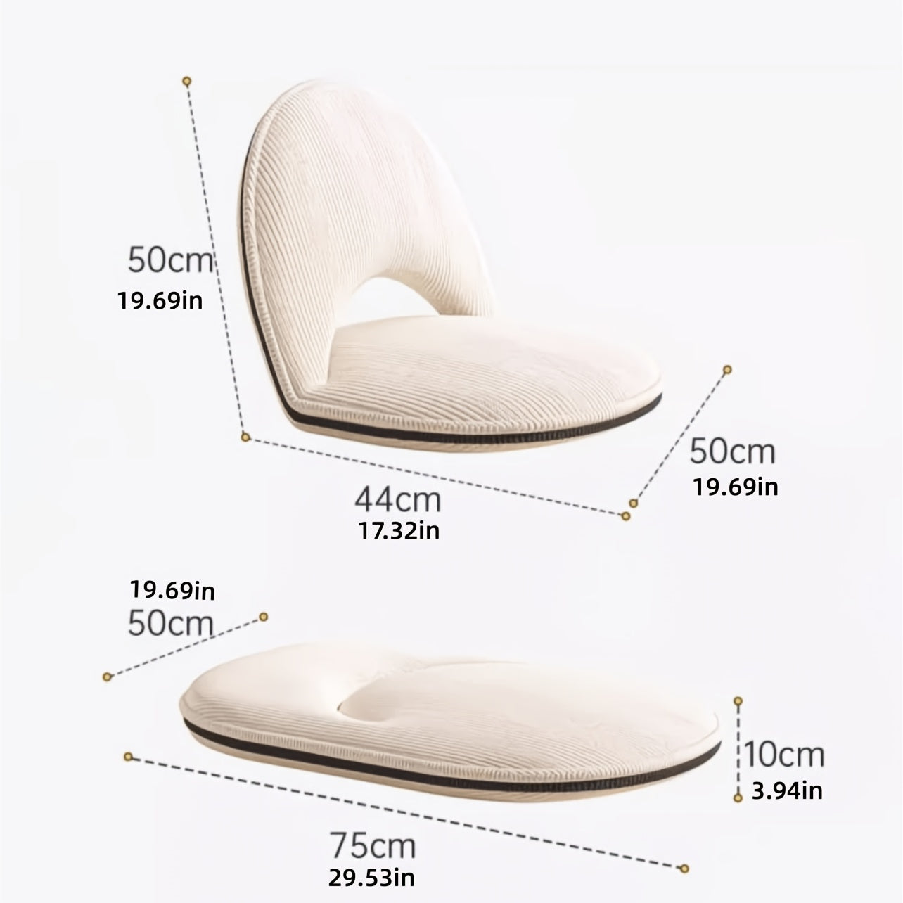 1pc Foldable Sofa Recliner, Ergonomic Lazy Sofa/Camping Stool with 5 Adjustable Levels, Suitable for Living Rooms, Bedrooms, Camping, Concerts, Adjustable Foldable Floor Chair, an Ideal Gift for Family