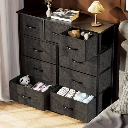 [Storage Cabinet Tower] 4/7/8/9-Drawer Home Display Cabinet, Storage Cabinet, Tall Dressing Table Fabric Storage Tower, Wooden Top, Suitable For Wardrobes, Entrances, Living Rooms, Can Be Purchased Individually Or Multiple As Needed