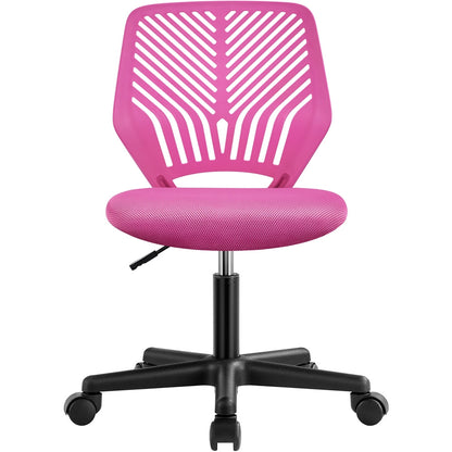 Costoffs Ergonomic Office Chair Armless Height Adjustable Swivel Task Chair with Lumbar Support for Home and Study, 300lb Weight Capacity, Black/Turquoise/Dark Gray/Rose red/Purple/Green/Blue, Christmas Gift