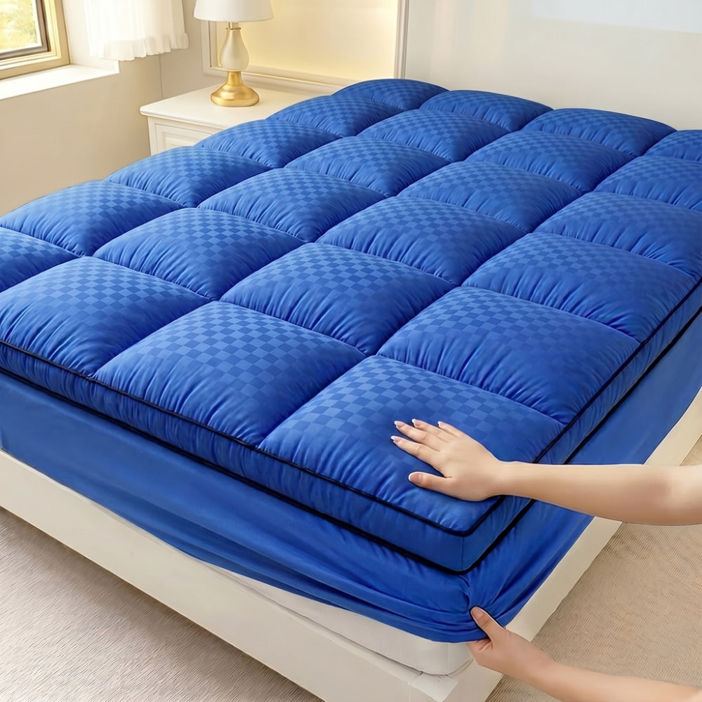 Fitted Mattress Protector Non-Slip Machine Washable – Deep Pocket Cooling Design, Fits 8–21" Mattresses | Twin to King | Blue, White, Grey, Black