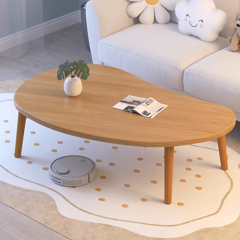 Modern Minimalist Solid Wood Coffee Table - Natural Wood Grain Stylish Tea Table for Living Room Small Apartments Versatile Decor Coffee Table Gift