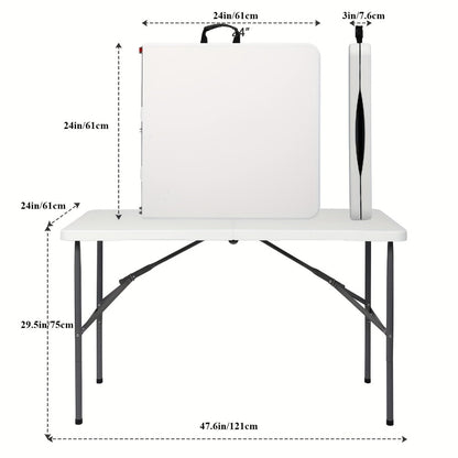 1.5-Inch Heavy-Duty Folding Tables with Carry Handle and Weather-Resistant Finish detail image - detail view 3