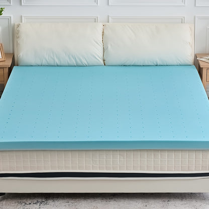 Mattress Topper shown in the 3.8 Inch-Blue, Twin XL option
