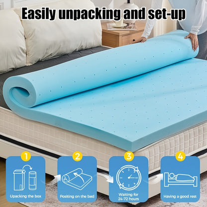 1.5-Inch Mattress Topper with Memory Foam, Bed Mattress Pad for Bedroom detail image - detail view 11