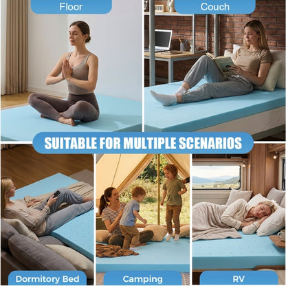 1.5-Inch Mattress Topper with Memory Foam, Bed Mattress Pad for Bedroom detail image - detail view 6