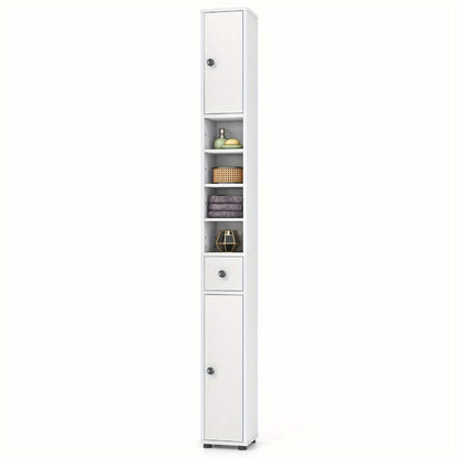 1-Drawer Freestanding Bathroom Storage Cabinet with Adjustable Shelves detail image - detail view 4