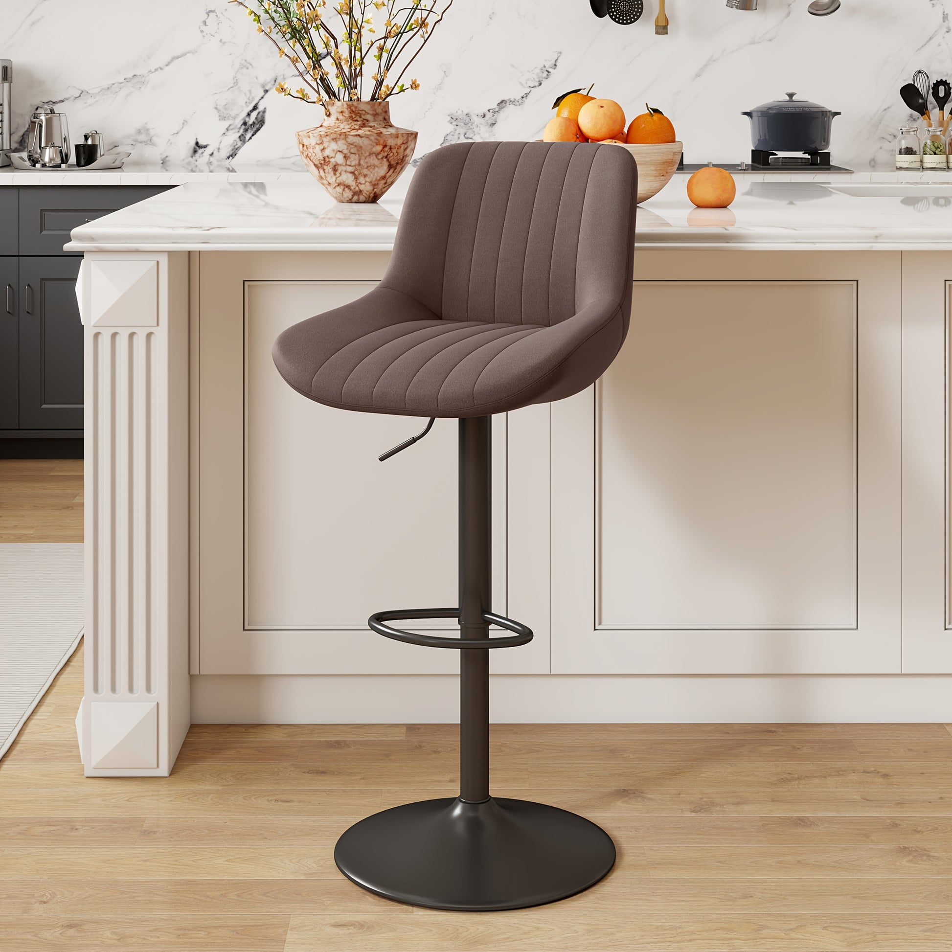 Bar Stool shown in the Brown, Set Of 1 option