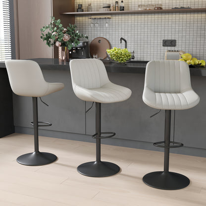 Bar Stool shown in the Light Grey, Set Of 3pcs option