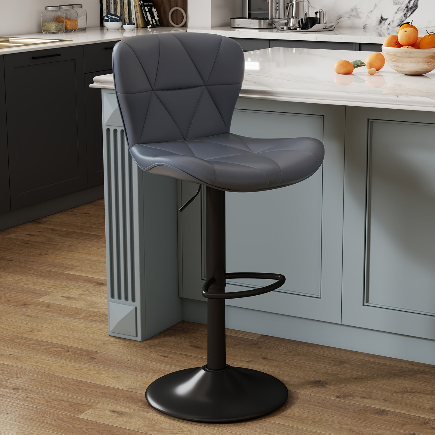 Bar Stool shown in the Dark Gray, Set Of 1 option