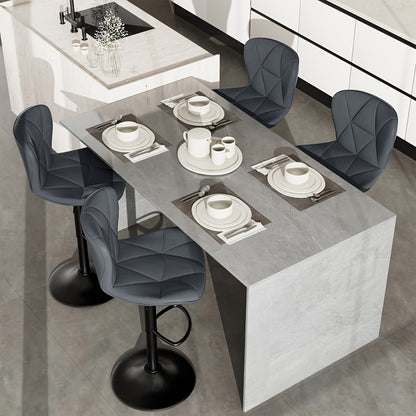 Bar Stool shown in the Dark Gray, Set Of 4pcs option