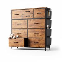 10 Drawers(Side Pockets) - Brown